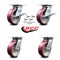 Service Caster 6 Inch Poly on Aluminum Caster Set with Roller Bearing 4 Swivel Lock and 2 Brake SCC-35S620-PAR-SLB-BSL-2-BSL-2 - alternate 2